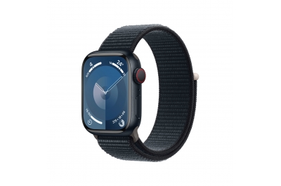 Apple Watch Series 9 41 mm Digital 352 x 430 pixels Touchscreen 4G Black Wi-Fi GPS (satellite)