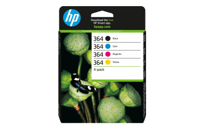HP 364 originele zwart/cyaan/magenta/gele inktcartridges, 4-pack