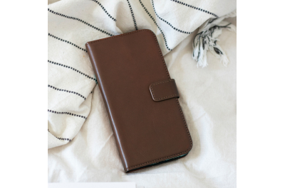 Selencia Echt Lederen Bookcase Huawei P30 Lite - Bruin