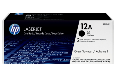 HP 12A originele zwarte LaserJet tonercartridge, 2-pack