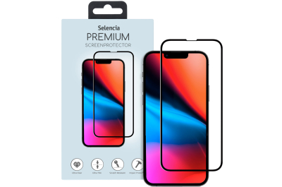 Selencia Gehard Glas Premium Screenprotector iPhone 13 Pro Max / 14 Plus - Zwart