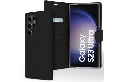 Accezz Wallet Softcase Bookcase Samsung Galaxy S23 Ultra - Zwart