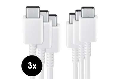 Samsung 3x Originele USB-C naar USB-C kabel in Fabrieksverpakking - 1 meter - 25 Watt - Wit