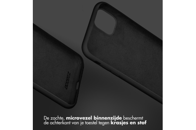 Accezz Liquid Silicone Backcover Samsung Galaxy A55 - Zwart