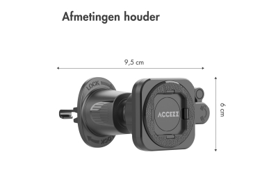 Accezz EasyLock telefoonhouder auto - inclusief hoesje iPhone 14 - Ventilatierooster - 360 graden draaibaar - Zwart