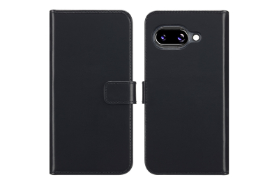 Selencia Echt Lederen Bookcase Google Pixel 9A - Zwart