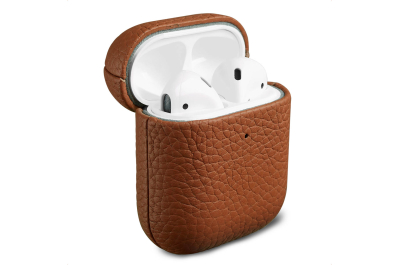 Accezz Echt Leren Case AirPods 1 / 2 - Cognac