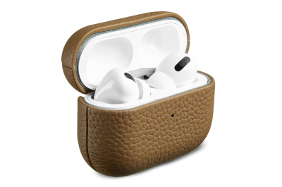 Accezz Echt Leren Case AirPods Pro - Taupe