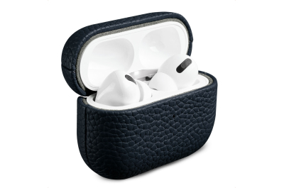 Accezz Echt Leren Case AirPods Pro 2 - Donkerblauw