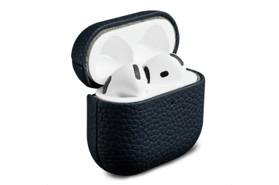 Accezz Echt Leren Case AirPods 4 Donkerblauw
