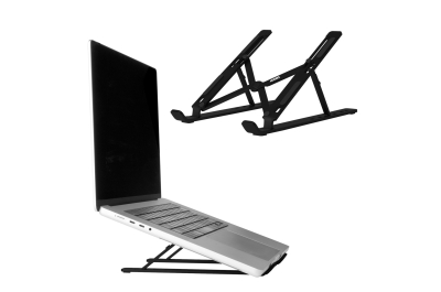 Accezz Laptop houder - Laptop standaard - Verstelbaar en opvouwbaar - Zwart