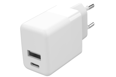 Accezz Wall Charger - Oplader - USB-C en USB aansluiting - Power Delivery - 20 Watt - Wit