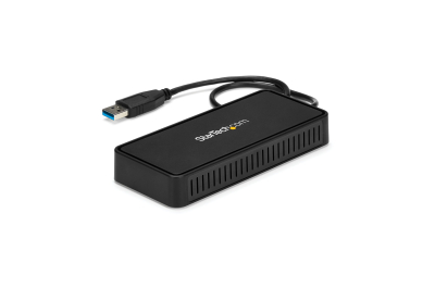 StarTech.com USB 3.0 Mini Dock - Dual Monitor USB-A Docking Station with DisplayPort 4K 60Hz Video & Gigabit Ethernet - 1ft (30cm) cable - Portable USB 3.1 Gen 1 Type-A Laptop Adapter