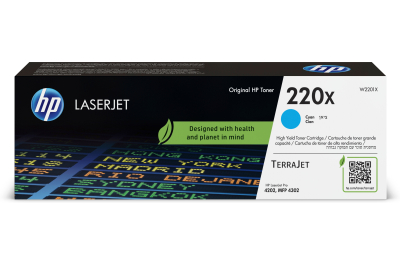 HP 220X originele LaserJet-tonercartridge, cyaan