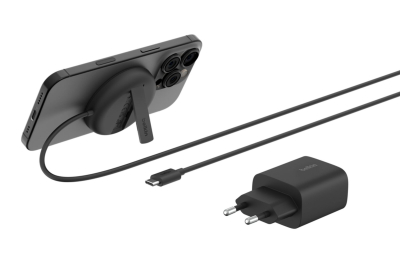 Belkin WIA011KQBK oplader voor mobiele apparatuur Headset, Smartphone Zwart USB Draadloos opladen Snel opladen Binnen