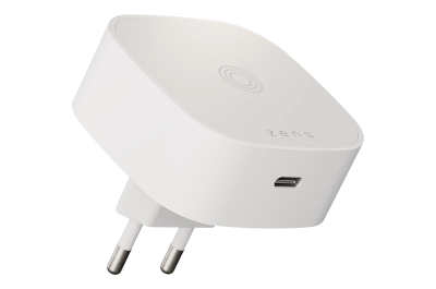 ZENS ZESC18W/00 oplader voor mobiele apparatuur Hoofdtelefoons, Smartphone, Universeel Wit AC Draadloos opladen Snel opladen Binnen